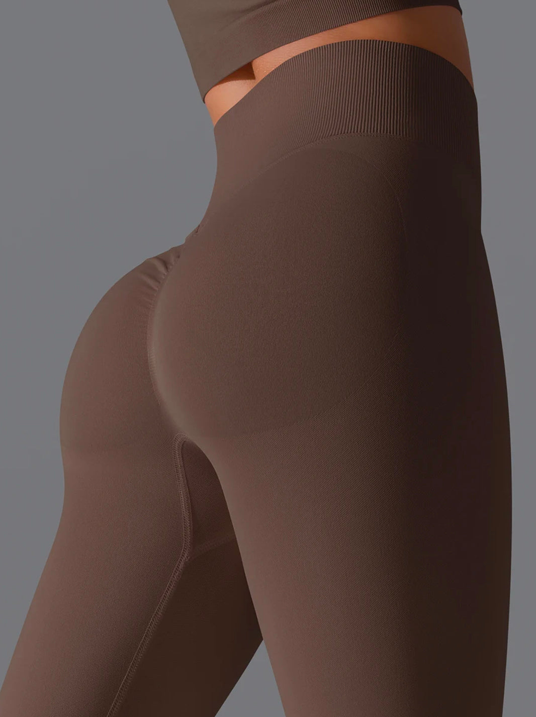 High Waisted Tummy Control Butt Lifting Ribbed Gym Leggings