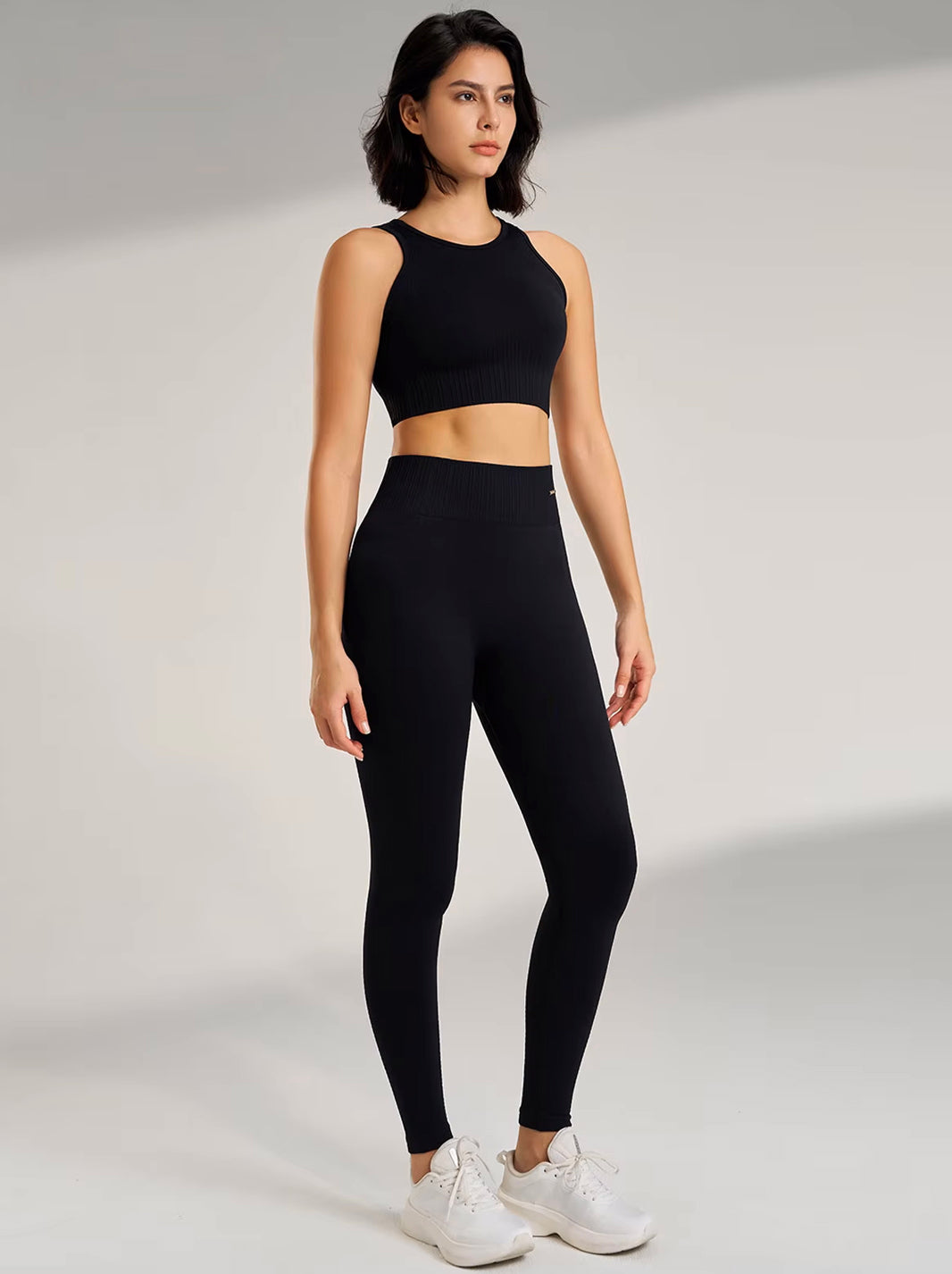 2 Pieces Seamless Crop Top & Leggings set