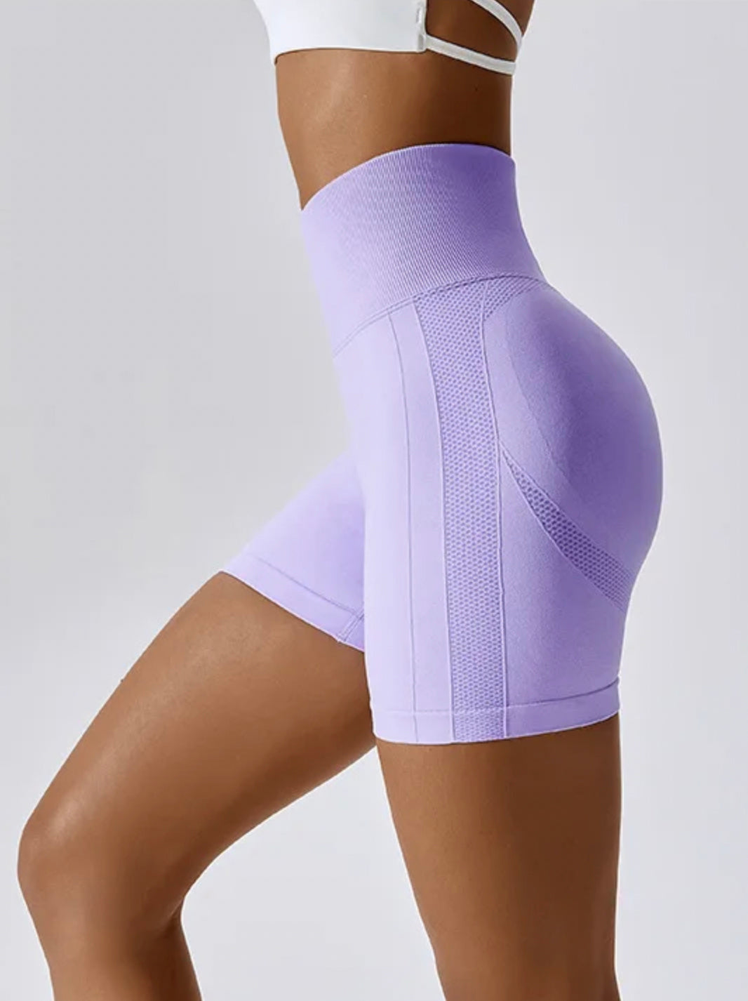  Seamless High Waist Push up Gym Biker Shorts 