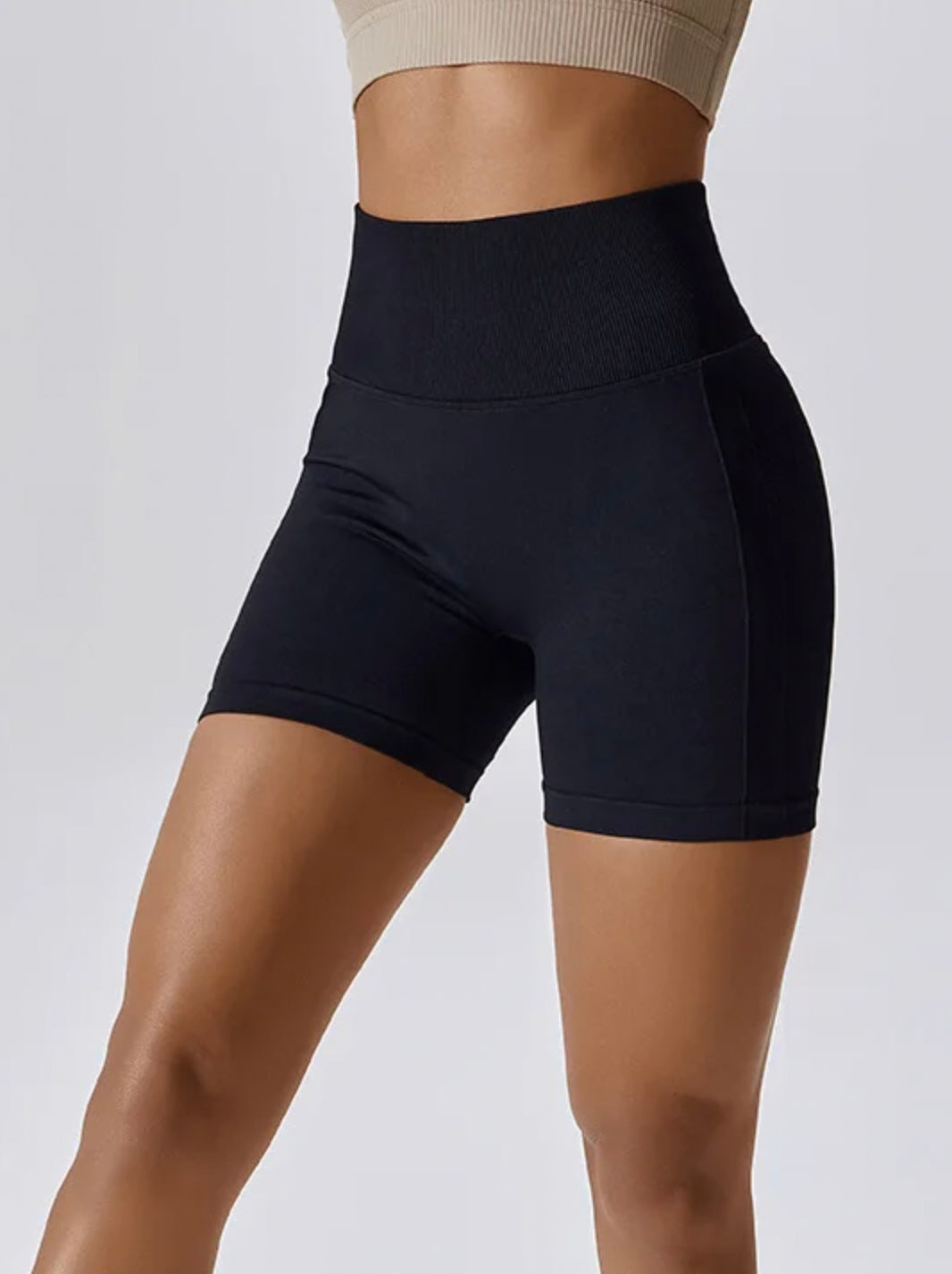  Seamless High Waist Push up Gym Biker Shorts 