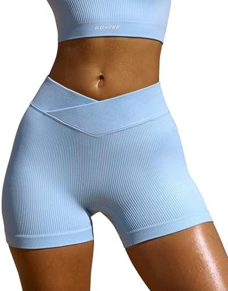 Bo+Tee High Waist Gym Shorts - Squat-Proof & Stretchy Yoga Shorts