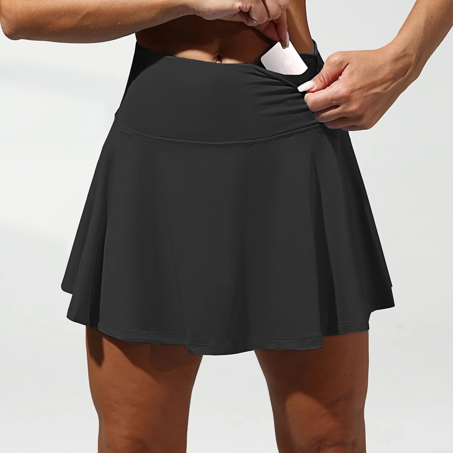 Women's High-Waist Sports Skirt with Pockets