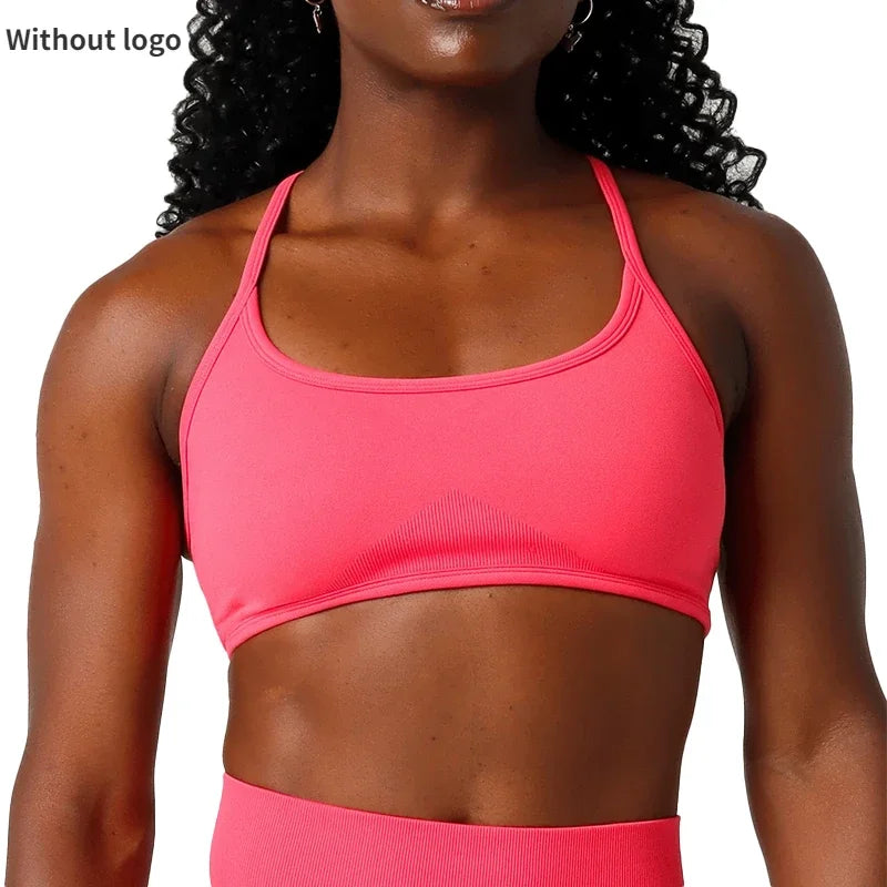 Dynamic Backless Sports Bra – Seamless, Breathable, and Adjustable for Ultimate Comfort