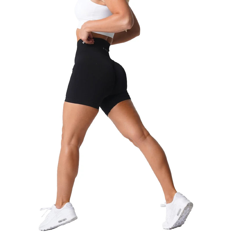 Solid Seamless High-Waist Shorts – Perfect for Every Move