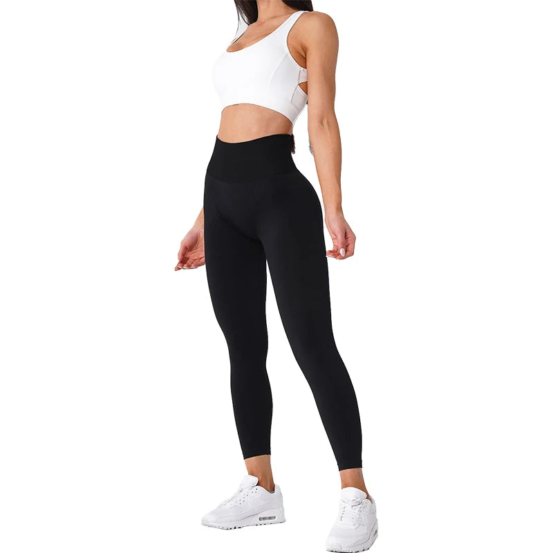 Solid Seamless High-Waist Leggings – Soft, Flexible, and Perfect for Every Workout