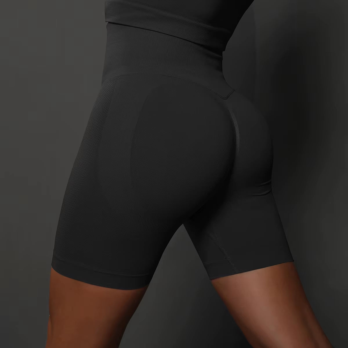 Seamless High Waisted Push up Gym Cycling Shorts