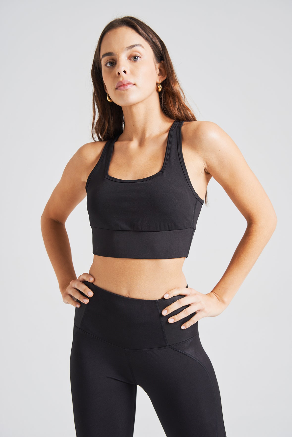 fasheon Black Racerback Sports Bra with Padding