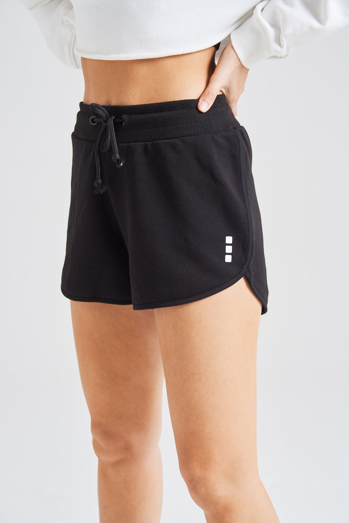 fasheon Black Runner Mini Sports Shorts