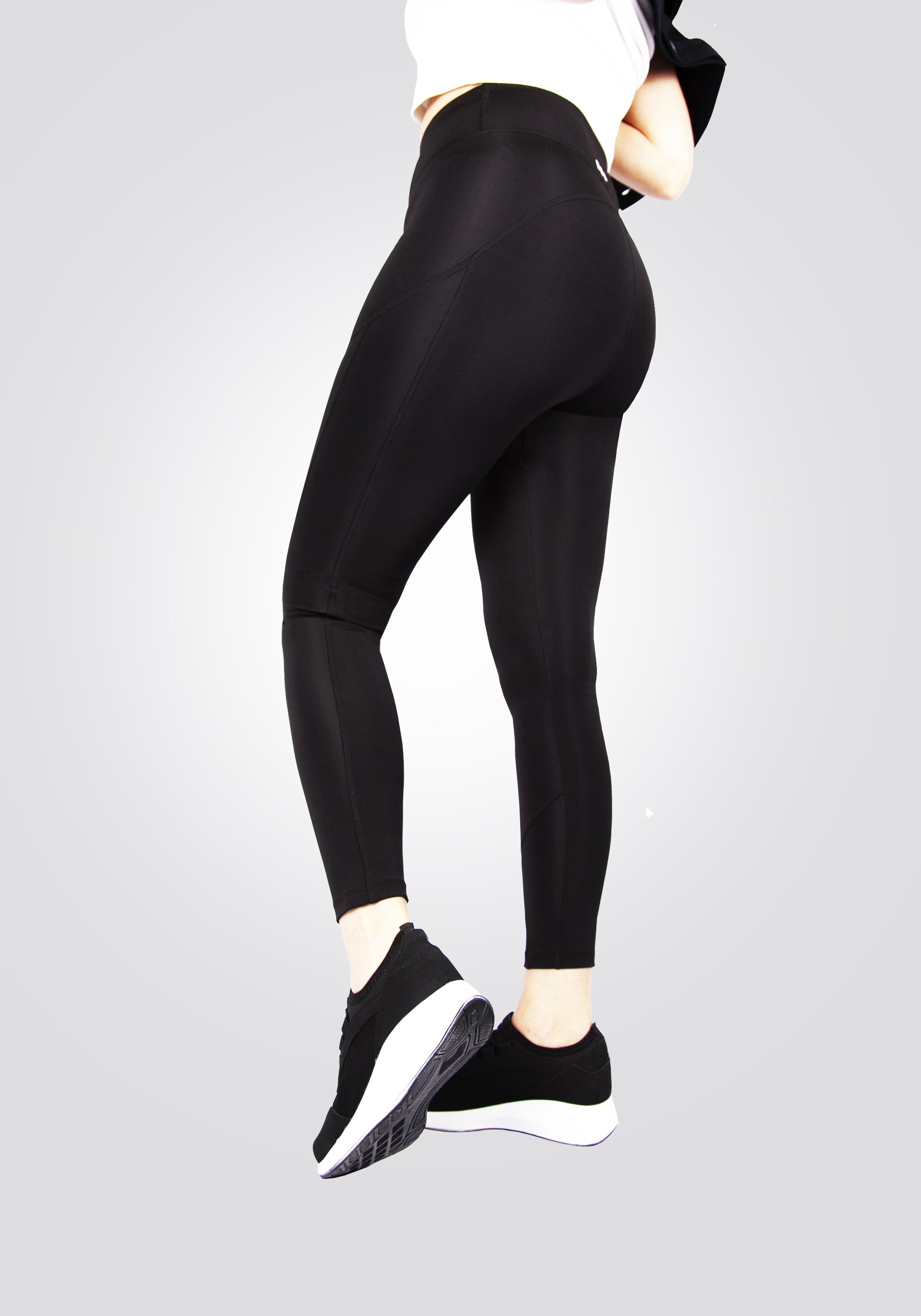 fasheon Black High Waisted Performance Leggings